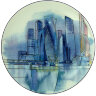 Тарелка декоративная форма Эллипс рисунок Москва-Сити ИФЗ